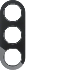 Berker Рамка 3Х скло/чорний, R.Classic 10132016