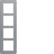 Berker Рамка 4Х алюміній Q.7 10146074