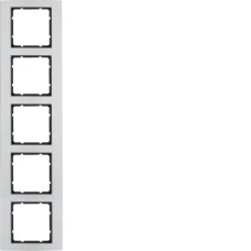 Berker Рамка 5Х алюміній/антрацит B.3 10153004