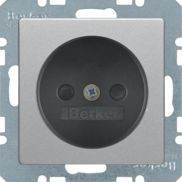 Розетка без з/к, зах.контактів, 16А/250В, алюміній, Q.x Berker 6167336084