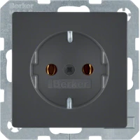 Berker Розетка з з/к, 16А/250В, антрацит, Q.x 47436086