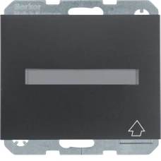 Berker Розетка з з/к, кришка, зах.контактів, поле д/надпису, антрацит, 16А/250В K.1 47527106