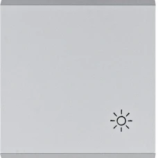 Hager Клавіша з символом 'Світло' Lumina, срібна WL6022