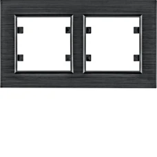 Hager Рамка 2Х горизонтальна, Lumina-Passion, чорний алюміній WL9223
