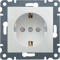 Hager Розетка з з/к з захистом контактів Lumina, біла, 16А/230В WL1060