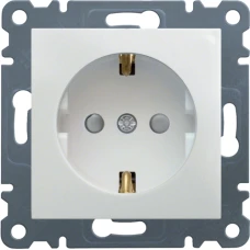 Hager Розетка з з/к з захистом контактів Lumina, біла, 16А/230В WL1060