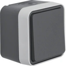 Berker Кнопка IP55, сіра, 10АX/250В W.1 WNC020