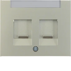 Berker Накладка для суппортів під 2 модулі RJ12/RJ45, сталевий лак, K.5 11827004