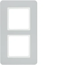 Berker Рамка 2Х пластикова алюміній, Q.7 10126184