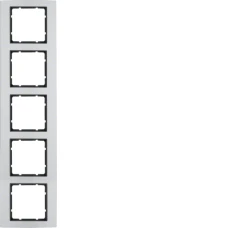 Berker Рамка 5Х алюміній/антрацит B.7 10156904