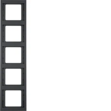 Berker Рамка 5Х антрацит, вертикальна, K.1 13537006