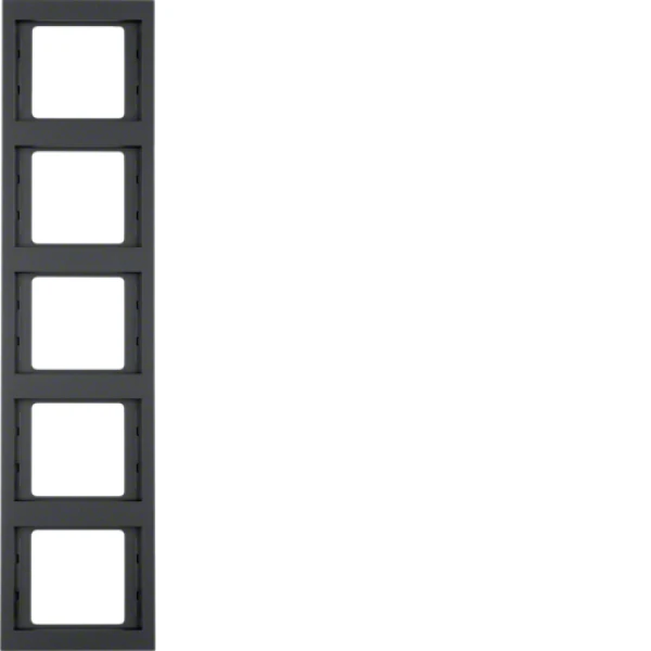 Рамка 5Х антрацит, вертикальна, K.1 Berker 13537006