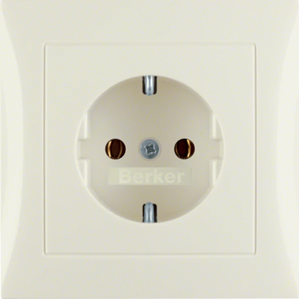 Розетка з з/к цільна з рамкою, біла, 16А/250В S.1 Berker 47428982