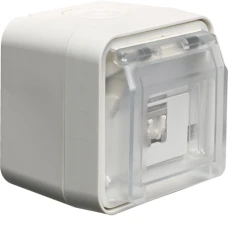 Berker Розетка UAE 8-полюсн. екранована, Кат.6 клас E, IP55, пол.біла, W.1 14093502