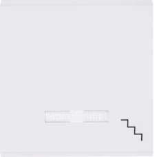 Hager Клавіша з лінзою з символом 'Сходи' Lumina, біла WL6130