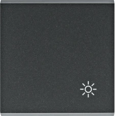 Hager Клавіша з символом 'Світло' Lumina, чорна WL6023