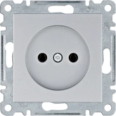 Hager Розетка без з/к Lumina, срібна, 16А/230В WL1012