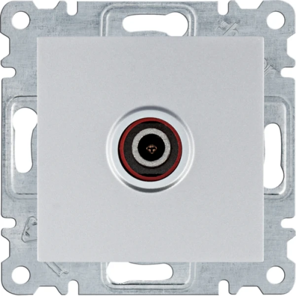 Розетка ТВ Lumina, срібна Hager WL3212
