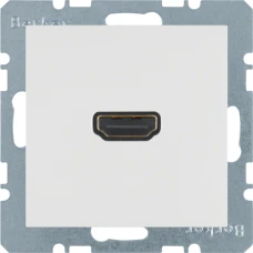 Berker HDMI-розетка, підключення сзаду під кутом 90град., пол.білизна-matt S.1 3315431909