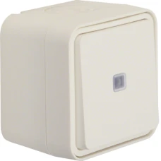 Berker Кнопка з підсвічуванням IP55, пол.біла, 10АX/250В W.1 50763502