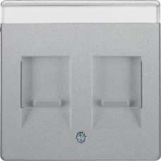 Berker Накладка для суппортів під два модулі RJ12/RJ45, алюміній, Q.x 11816084