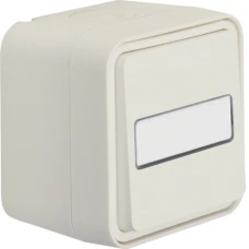Berker Перемикач, поле д/надпису, IP55, пол.білий, 10АX/250В W.1 30763552