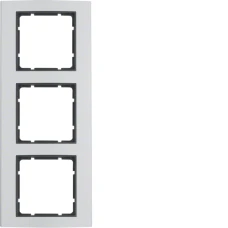 Berker Рамка 3Х алюміній/антрацит B.3 10133004