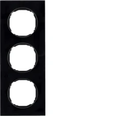 Berker Рамка 3Х скло чорне R.8 10132616