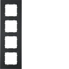 Berker Рамка 4Х пластикова кольору антрацит B.7 10146626