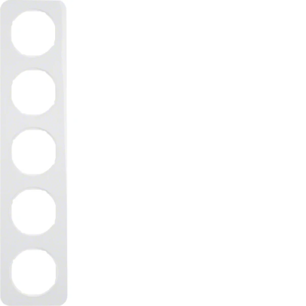 Рамка 5Х пластик/пол.білизна, R.1 Berker 10152189