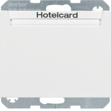 Berker Релейний вимикач з накладкою для готельної карти, 230В/6А, пол.білизна K.1 16417119