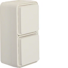 Berker Розетка з з/к подвійна вертикальна IP55, пол.біла, 16А/250В W.1 47703522