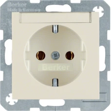 Berker Розетка з з/к з полем д/надпису, біла, 16А/250В S.1 47508982