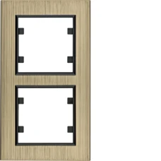 Hager Рамка 2Х вертикальна, Lumina-Passion, бронзовий алюміній WL9124