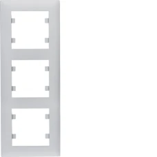 Hager Рамка 3X вертикальна, Lumina-Intens, срібна WL5632