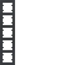 Hager Рамка 5X вертикальна, Lumina-Intens, чорна WL5653