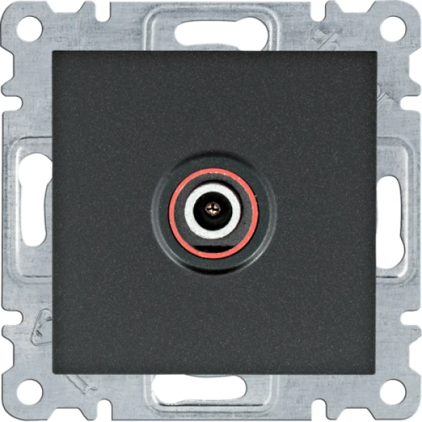Розетка ТВ Lumina, чорна Hager WL3213