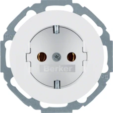 Berker Розетка з з/к, 16А/250В, пол.білизна, R.Classic 47452089