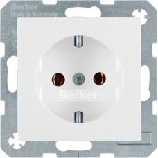 Berker Розетка з з/к, пол.білизна-matt, 16А/250В S.1 47431909