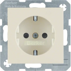 Berker Розетка з з/к, зах.контактів, біла, 16А/250В S.1 47238982