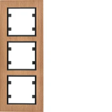 Hager Рамка 3Х вертикальна, Lumina-Passion, дерево світле WL9135