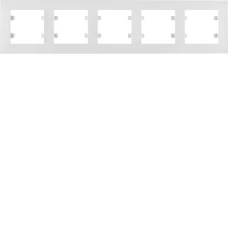 Hager Рамка 5X горизонтальна, Lumina-Intens, біла WL5750