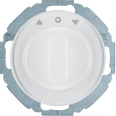 Berker Перемикач 1-пол. поворотний для жалюзі, 10А/230В, пол.білизна, R.Classic 38112189