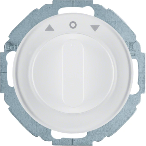 Перемикач 1-пол. поворотний для жалюзі, 10А/230В, пол.білизна, R.Classic Berker 38112189