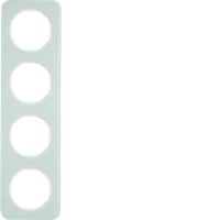 Berker Рамка 4Х скло/пол.білизна, R.1 10142109