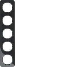 Berker Рамка 5Х пластик/чорний, R.1 10152145