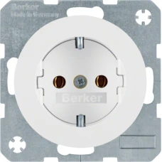 Berker Розетка з з/к, 16А/250В, пол.білизна, R.x 47432089