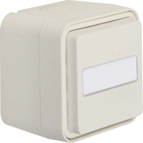 Розетка з з/к, поле д/надпису, IP55, пол.біла, 16А/250В W.1 Berker 47413512