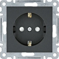 Hager Розетка з з/к з захистом контактів Lumina, чорна, 16А/230В WL1063