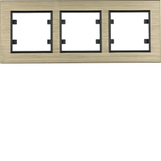 Hager Рамка 3Х горизонтальна, Lumina-Passion, бронзовий алюміній WL9234